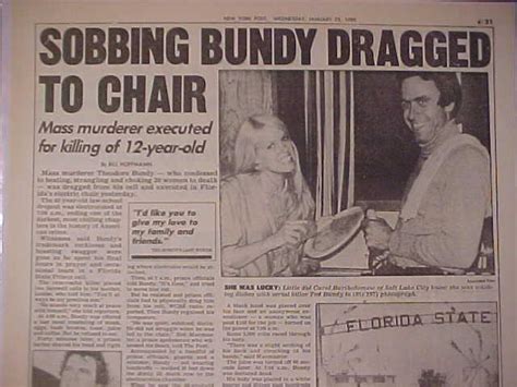 Vintage Newspaper Headlinecrime Serial Killer Murderer Ted Bundy