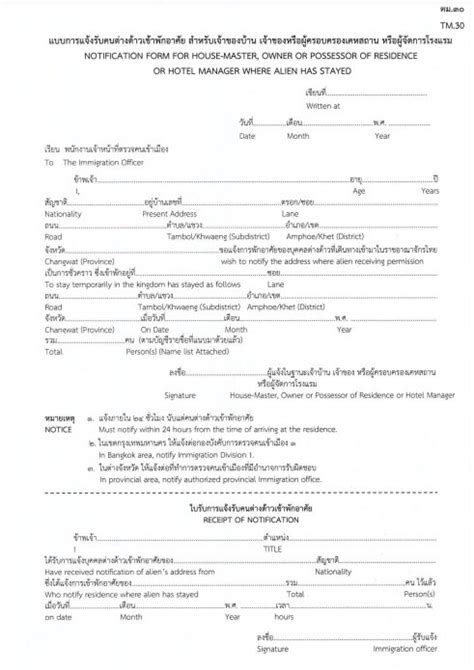 Tm Guidelines For Completing Thailand S Day Notification Report