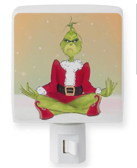 Meditating Grinch Yoga Night Light | Etsy