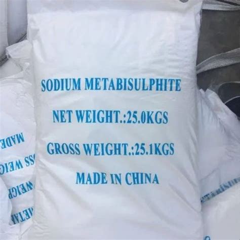 Sodium Metabisulphite Smbs Packaging Type Bag Packaging Size Kg