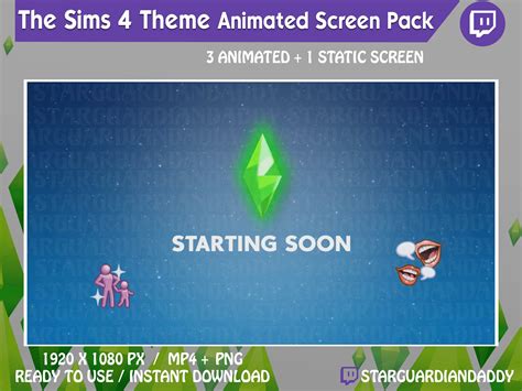 The Sims 4 Loading Screen Theme Twitch Animated Stream Screen Pack ...