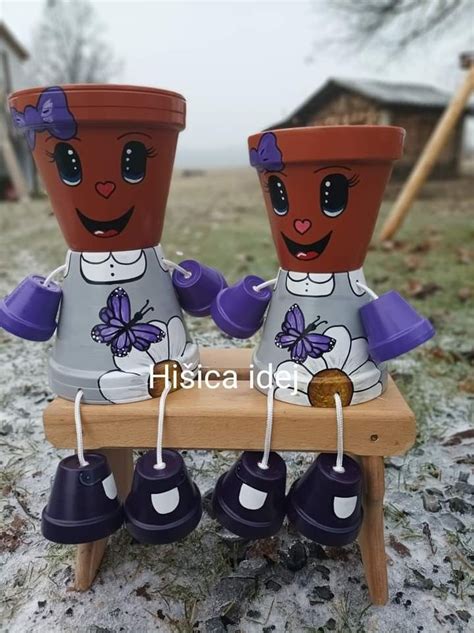 Pin by Marija Kosem on punčke Plant pots crafts Clay pot crafts