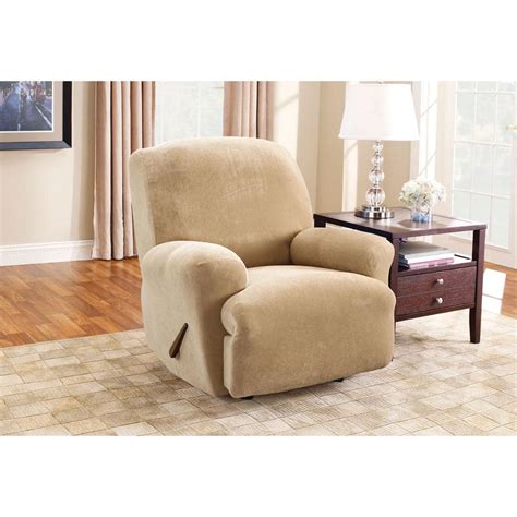 Sure Fit Stretch Pique Cream Recliner Slipcover Sf38703 The Home Depot