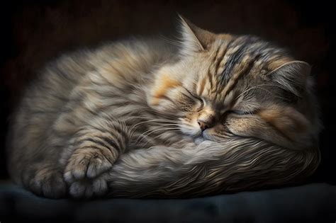 Un Gato Duerme Sobre Una Mesa Con Los Ojos Cerrados Foto Premium