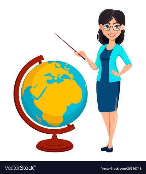 Back to school teacher woman cartoon character Vector Image