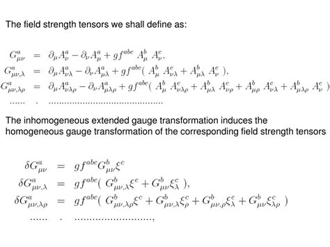 Ppt String Field Theory Non Abelian Tensor Gauge Fields And Possible