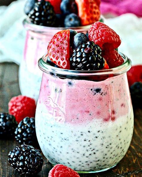 Berry Greek Yogurt Chia Pudding Parfait Recipe The Feedfeed