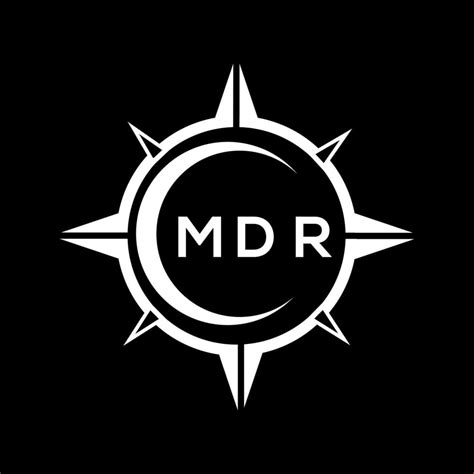 mdr abstract monogram shield logo design  black background mdr