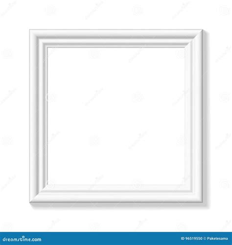 White Square Picture Frame Stock Vector Illustration Of Blank 96519550