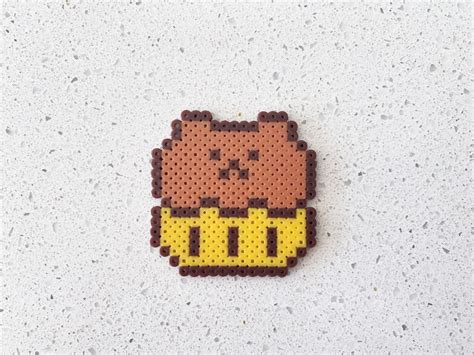 Cute Bears Pixel Perler Beads Art Can Be Fridge Magnet Keychain