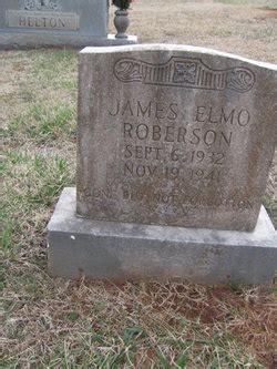 James Elmo Roberson M Morial Find A Grave