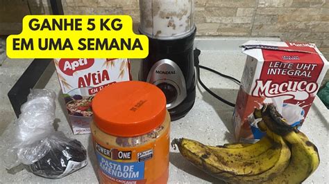 Vitamina Caseira Para ENGORDAR 3x Mais RÁPIDO YouTube