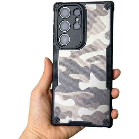 Hoh For Samsung Galaxy S24 Ultra S24 Plus S24 Camouflage Case Hard Back Heavy Duty Shockproof