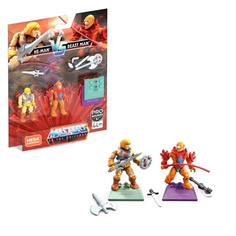 Mega Construx Heroes He-Man vs. Beat Man Buildable Micro Figure Set - Walmart.com - Walmart.com