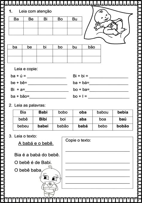 Atividades Com Babebibobu - Atividades de alfabetização atividades com ba be bi bo bu adb – Artofit