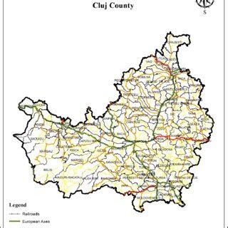 Transport axes of Cluj County. Source: the authors | Download ...