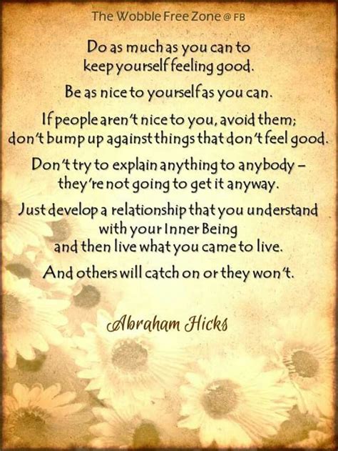 Abraham Hicks Just Develop A Relationship That You Understand With