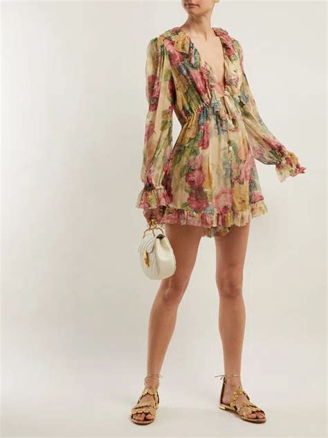 Zimmermann Melody Floating Playsuit Print Size 0 The Volte