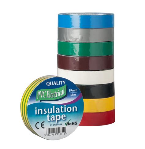 19mm X 33m PVC Electrical Insulation Tape Fosseway Tapes Fixings