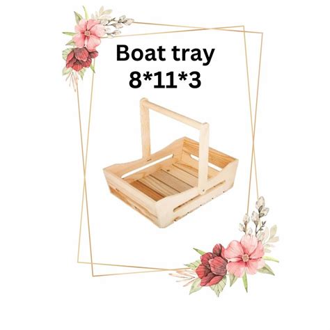 Wooden Pine Wood Boat Tray Type Decorative Trays Inch At Rs