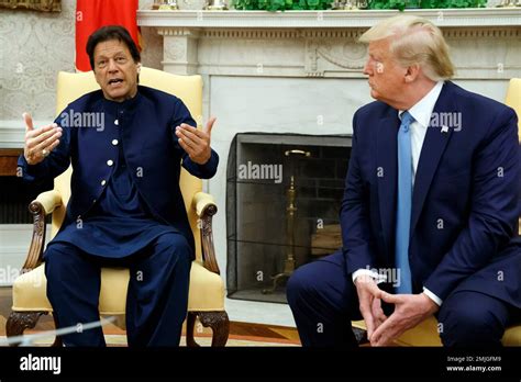 Pakistani Prime Minister Imran Khan Speaks During A Meeting With