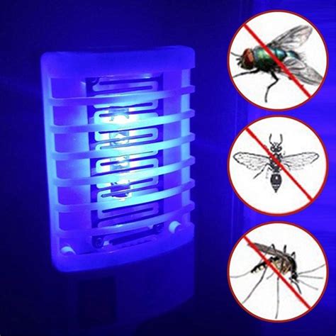 Buy Led Socket Electric Mosquito Fly Bug Insect Trap Killer Zapper Night Lamp Lights At