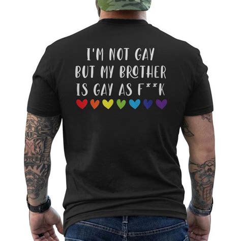 Not Gay Just Here To Party Straight Ally Lgbt Gay Pride Men S T Shirt Back Print Mazezy