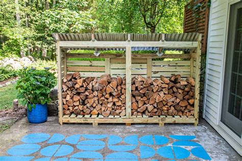 Simple Diy Firewood Rack With Roof Sale Online Dakora Co