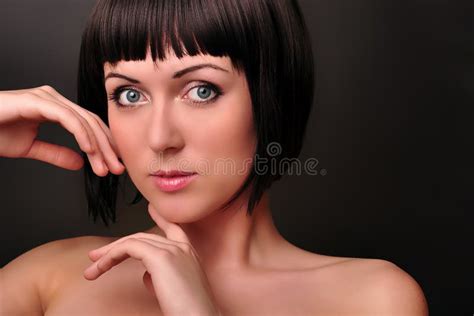 Bella Ragazza Del Brunette Ritratto Di Modo Fotografia Stock Immagine Di Disegno Marrone