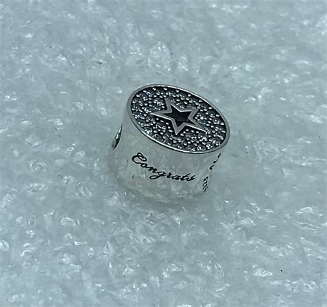 Pandora Pavé Star Congratulations S925ALE Charm 790793C01 Etsy