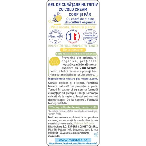 Gel De Curatare Nutritiv Cu Cold Cream 300 Ml Mustela Farmacia Tei