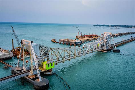 pamban bridge   railway bridge  connects  town  mandapam