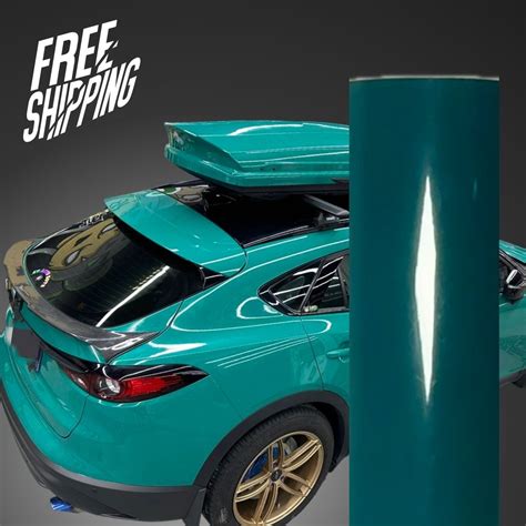 gloss storm green car wrap raxtify