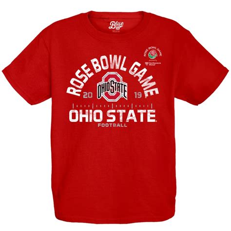 Blue 84 Ohio State Buckeyes Youth Scarlet 2019 Rose Bowl Bound