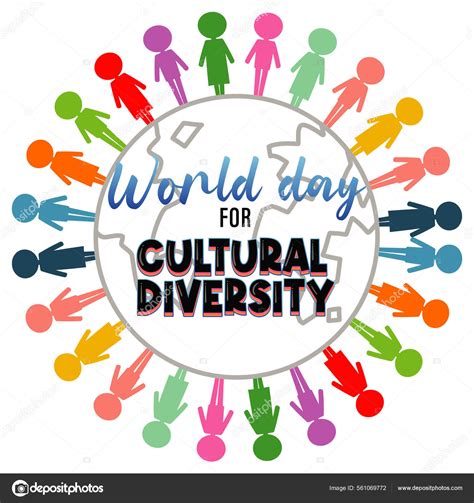 Poster Design World Day Cultural Diversity Illustration Stock Vector By