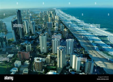 Aerial view of Surfers Paradise from Q1 Tower, Gold Coast, Queensland ...