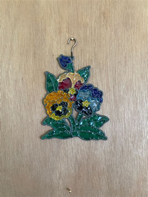 Vintage Stained Glass Suncatcher