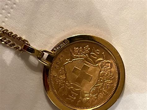 Eingefasstes Goldvreneli Mit Kette Kaufen Auf Ricardo