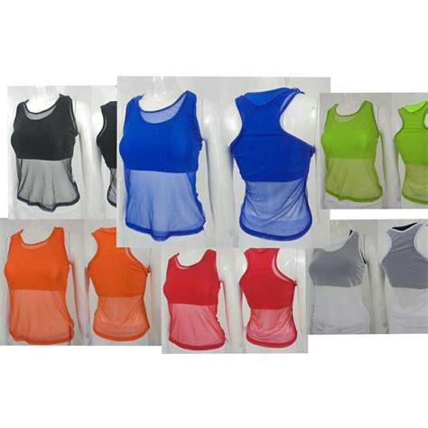 Jual Tanktop Tile Jaring Baju Jaring Zumba Baju Jaring Senam