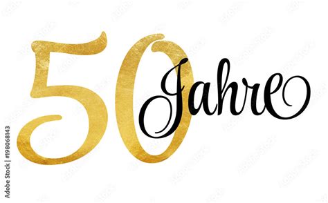 50 Jahre Schriftzug In Gold Stock Illustration Adobe Stock