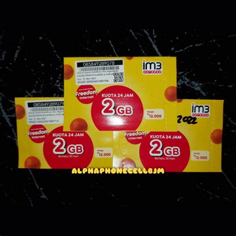 Jual KARTU PERDANA INDOSAT 4GB Shopee Indonesia