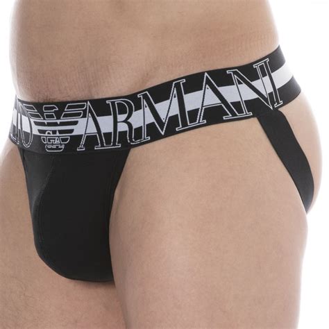 Emporio Armani Megalogo Cotton Jock Black Inderwear