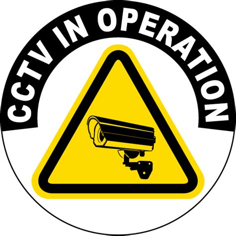 Cctv In Operation Floor Sign Shop Now W Fast Shipping