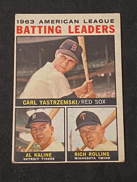 Lot VG VGEX 1964 Topps AL Batting Leaders Carl Yastrzemski 8