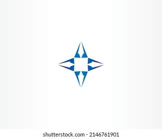 Blue Star Concept Logo Design Icon Stock Vector (Royalty Free ...