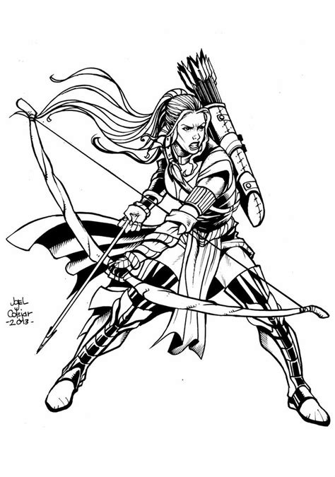 Female Archer Drawing At Getdrawings Free Download