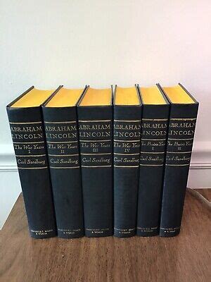 Abraham Lincoln The War Years Prairie Years Carl Sandburg Complete Set