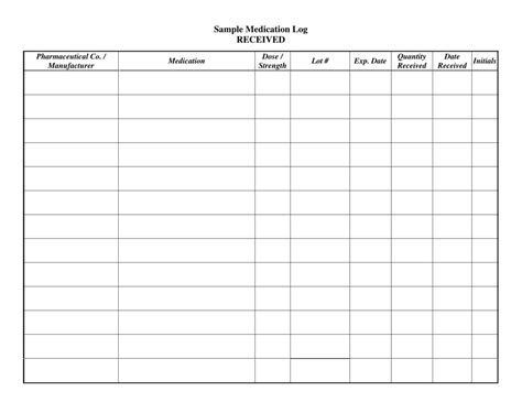 Medication Log Template Download Printable PDF | Templateroller