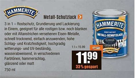 Hammerite Metall Schutzlack Angebot Bei V Baumarkt Prospekte De