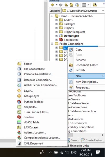 How To Create A New File Geodatabase On Arcgis 10 6 Gis Tutorial